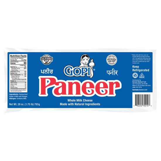 Gopi Paneer Whole Milk Cheese (28 oz)