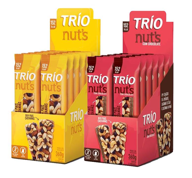 Trio barra de nuts tradicional (caixa 12x25g)
