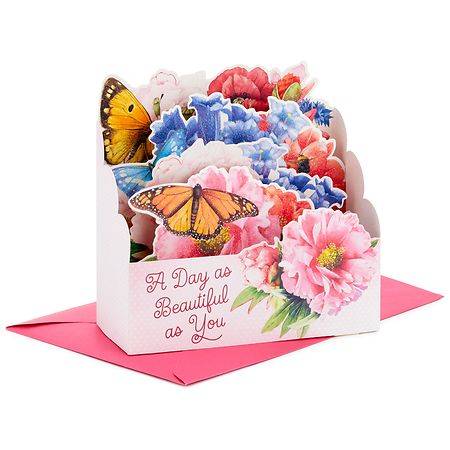 Hallmark Marjolein Bastin 3d Pop-Up Mother's Day Card (butterflies and flowers)