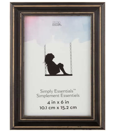Simply Essentials Distressed Black Wood Frame By Studio Decor