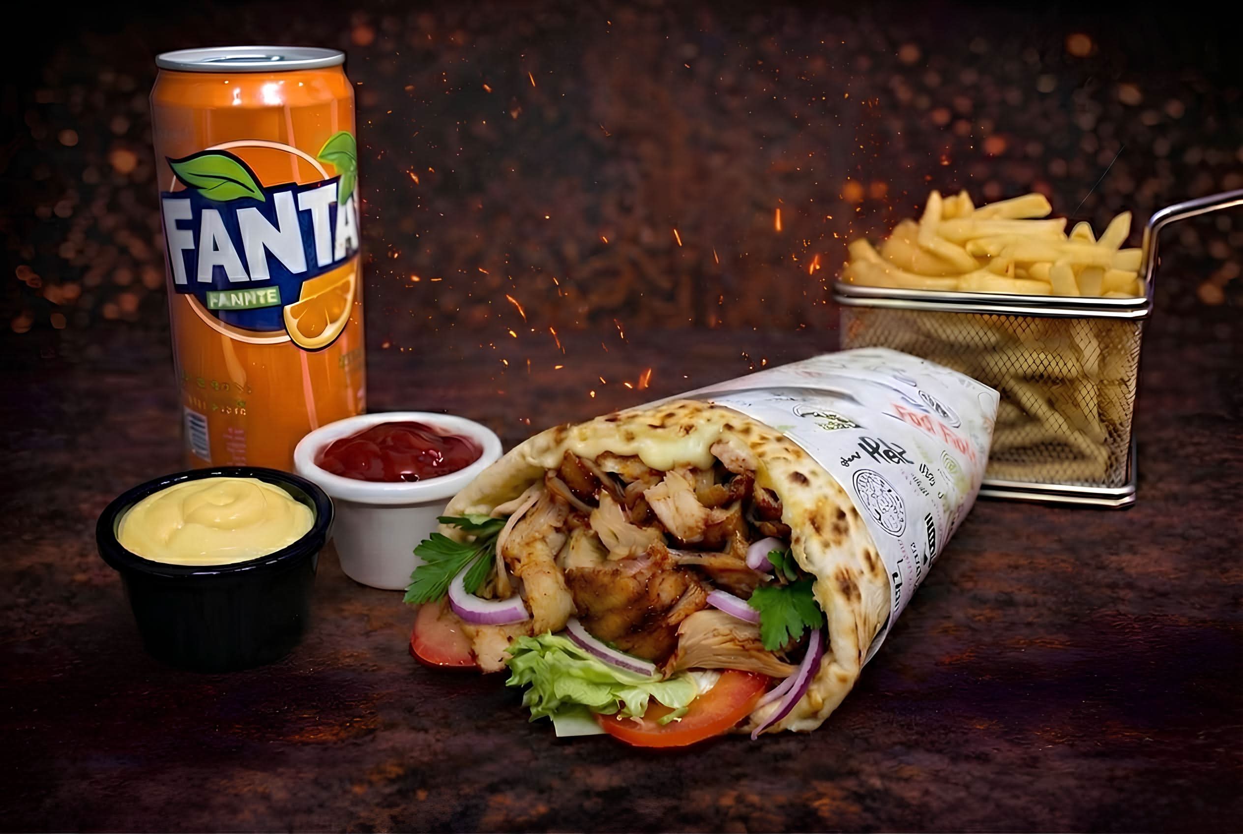 🫓 Menu MAXI Naan Kebab | Double Viande & Cœur Fondu