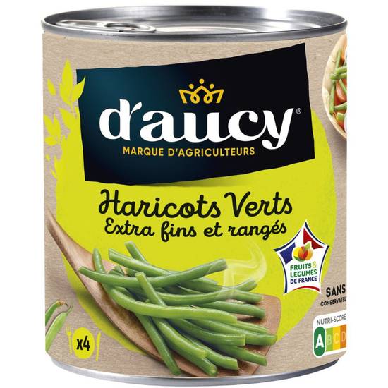 Haricots verts extra-fins D'aucy 800g
