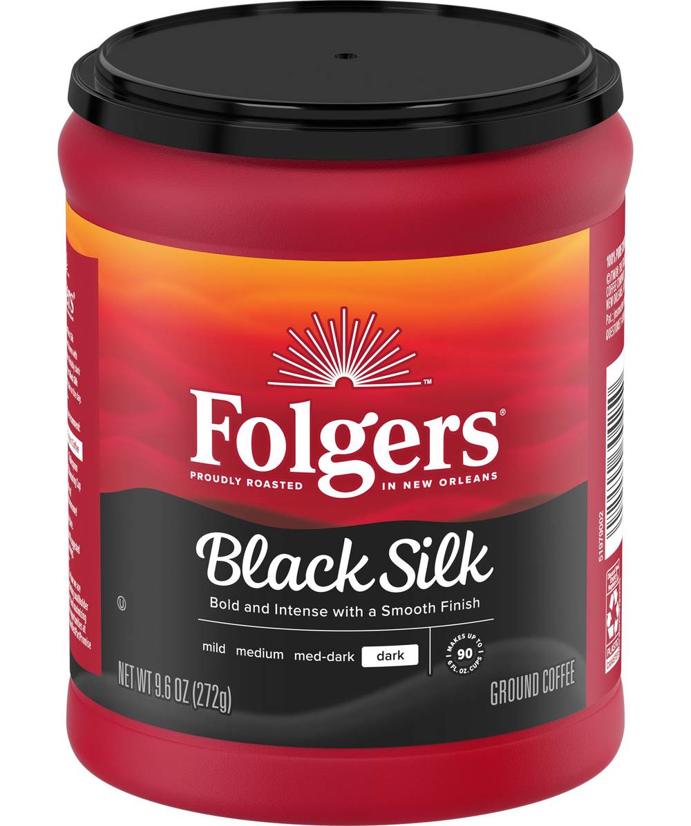 Folgers Black Silk Ground Coffee (9.6 oz)