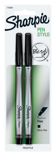 Sharpie Black Pen 2 Pk