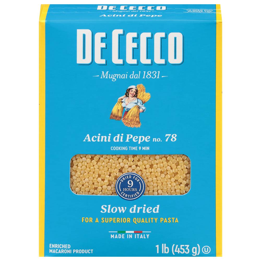 De Cecco Acini Di Pepe No.78 Slow Dried Pasta (1 lbs)