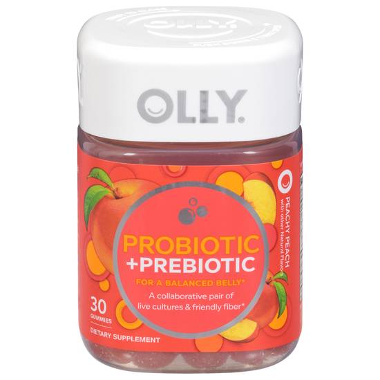 Olly Peachy Peach Probiotic + Prebiotic Gummies (30 ct)