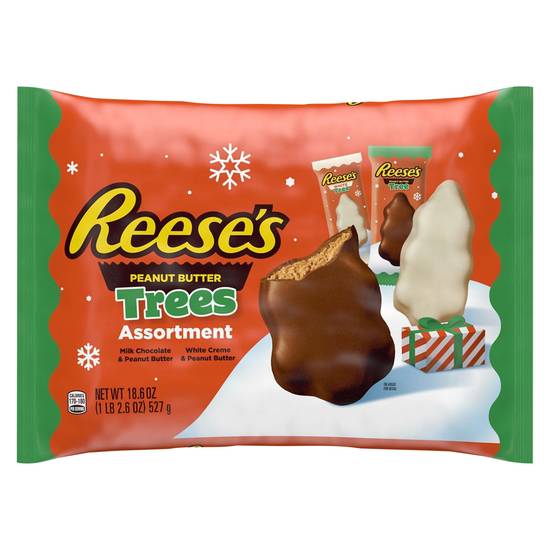 Reese's Assorted Milk Chocolate White Creme Peanut Butter Trees Candy Christmas
