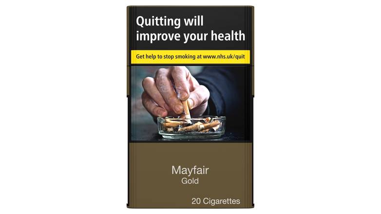 Mayfair 20 Gold Kingsize Cigarettes