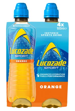Lucozade Orange, Isotonic Sports Drink (4 x 500ml)