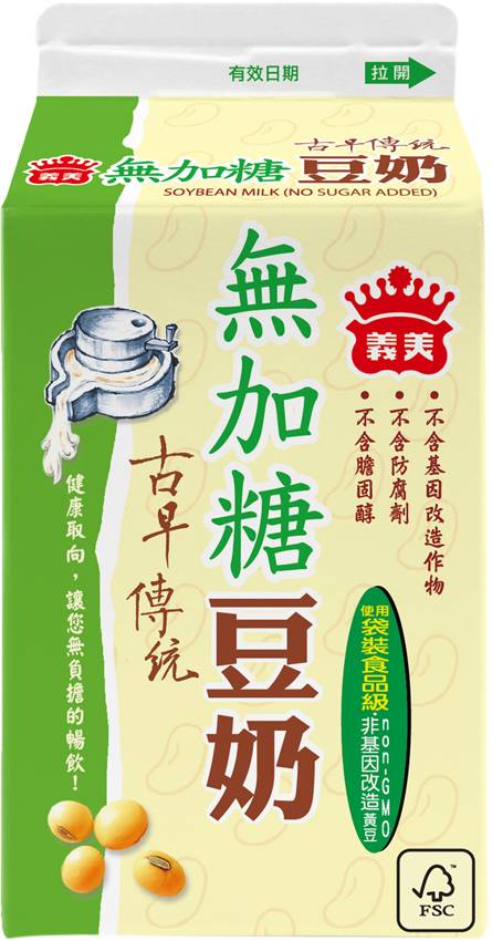 義美古早傳統無糖豆奶