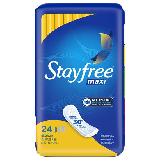 Stayfree Maxi Regular Pads (24 ct)