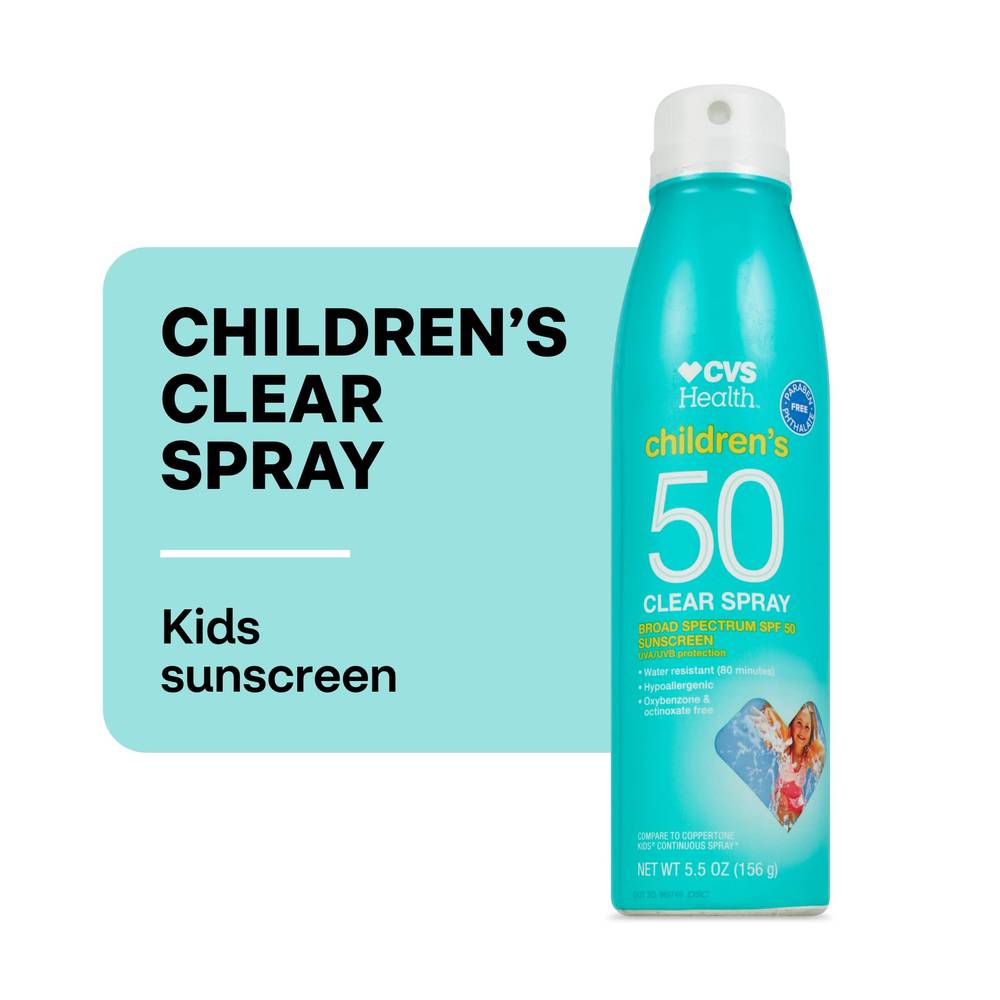 CVS Health Kids Sunscreen Spray, Clear