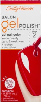 Sally Hansen Salon Gel Polish Nail Color, Red My Lips (4 ml)
