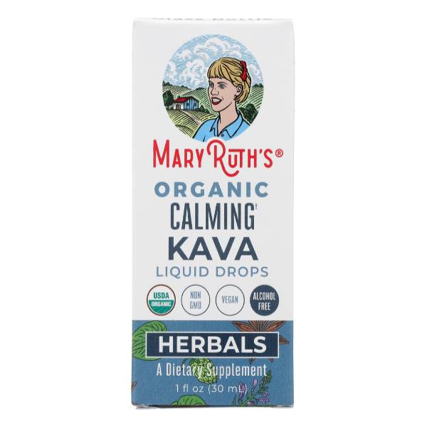 Maryruth's Calming Kava Liquid Drops Adaptogenic Herbal Supplement