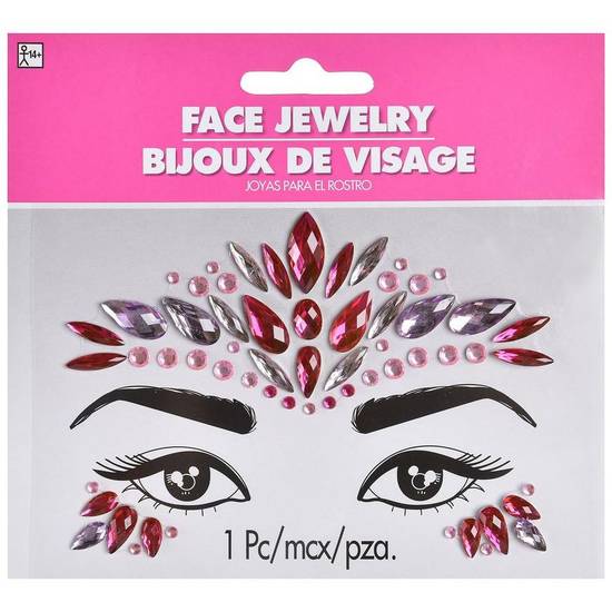 Pink Teardrop Face Gems