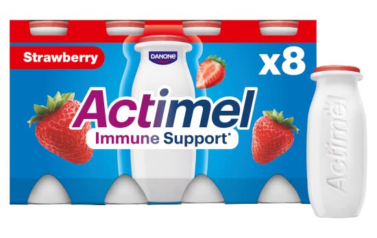 Actimel Strawberry, Yogurt Drink (8 x 100g)