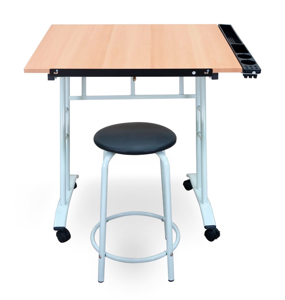 4TUNE · Mesa de trabajo blanco/negro