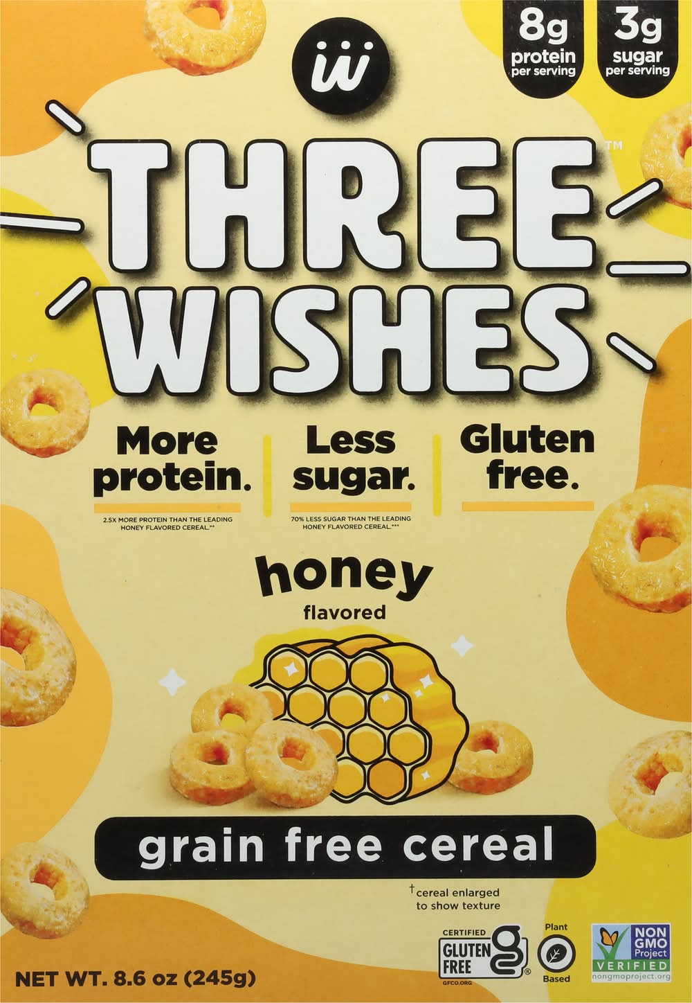 Three Wishes Cereal, Honey (8.6 oz)