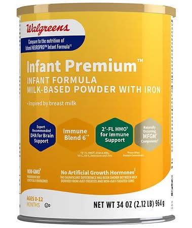 Walgreens Infant Premium Milk Based Powder Infant Formula With Iron (34 oz)