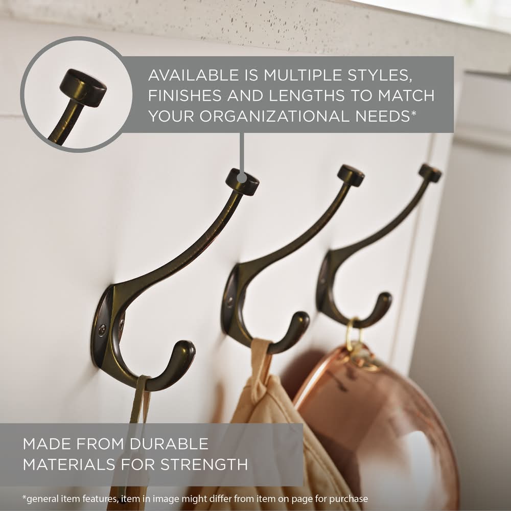 allen + roth Satin Nickel Decorative Wall Hook 25 lb Delivery Near Me |  Order Online | Uber Eats