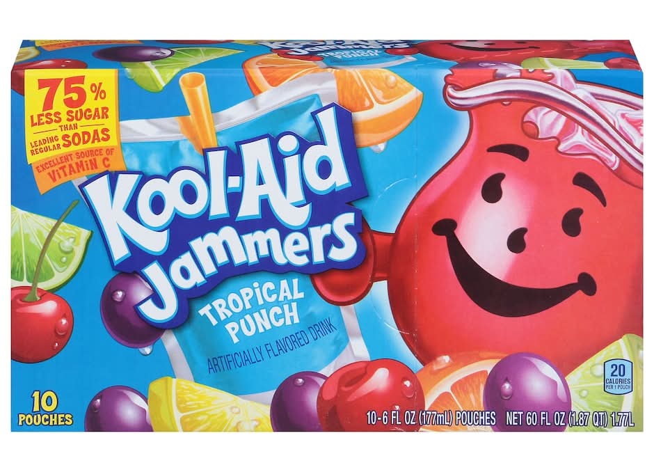 Kool-Aid Jammers Flavored Drink, Tropical Punch (10 x 6 fl oz)