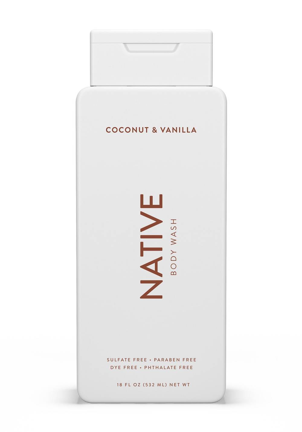 Native Coconut & Vanilla Body Wash, 18 Oz