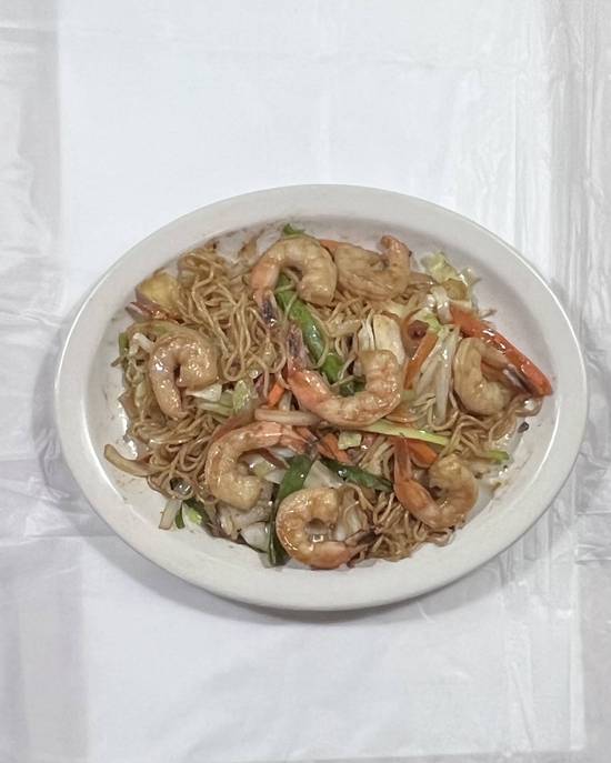 Shrimp Yaki-soba with vagetables/noodles
