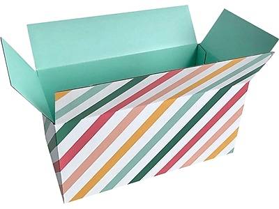 Happy Mail Shipping Box, Stripe, 12 x 6 x 6 (246463)
