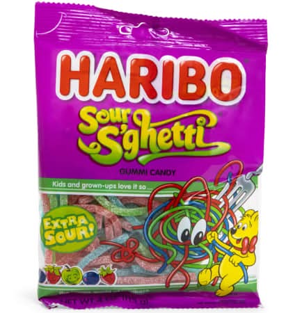 Haribo® Sour S'Ghetti Gummi Candy 4oz