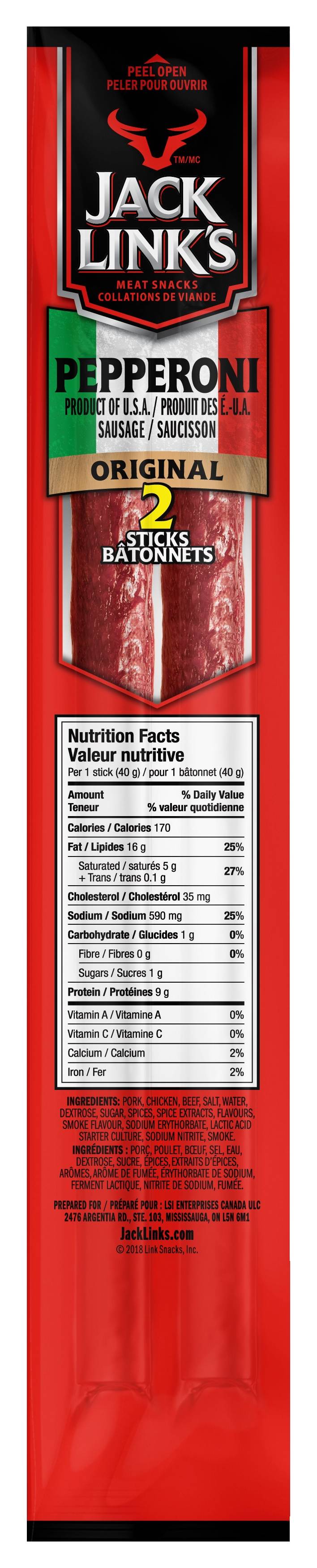 Jack Link's Original Pepperoni 2-sticks (80g)