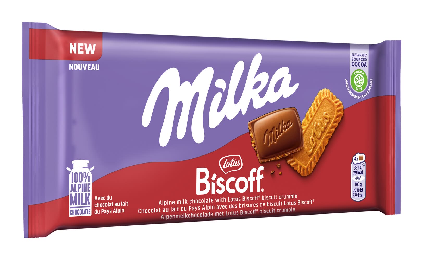 Milka - Biscoff tablette de chocolat (90g)