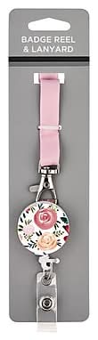 Èccolo Floral Lanyard with Clip On Badge Reels, Multicolored (ST709A)