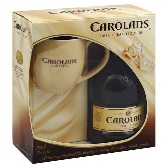 Carolans Irish Cream Liqueur Gift Set (750ml bottle)