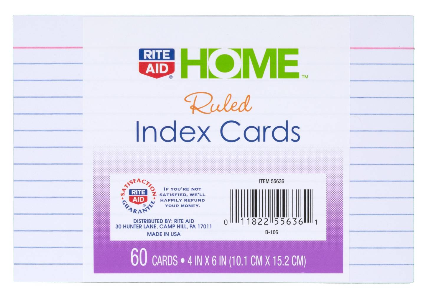 Rite Aid Home Ruled Index Cards
