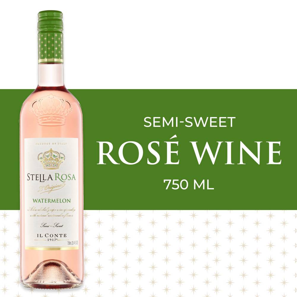 Stella Rosa Watermelon Semi-Sweet Rose Wine Bottle (750 ml)