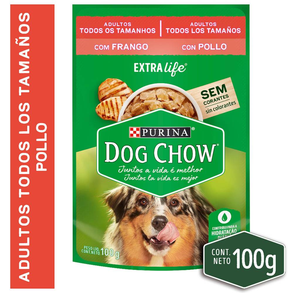 Dog Chow · Alimento húmedo para perro adulto pollo (100 g)