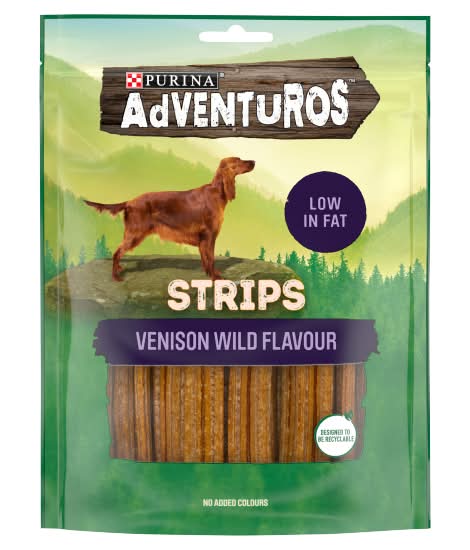 Purina Adventuros Venison Wild, Strips Adult Dog Treats (90g)