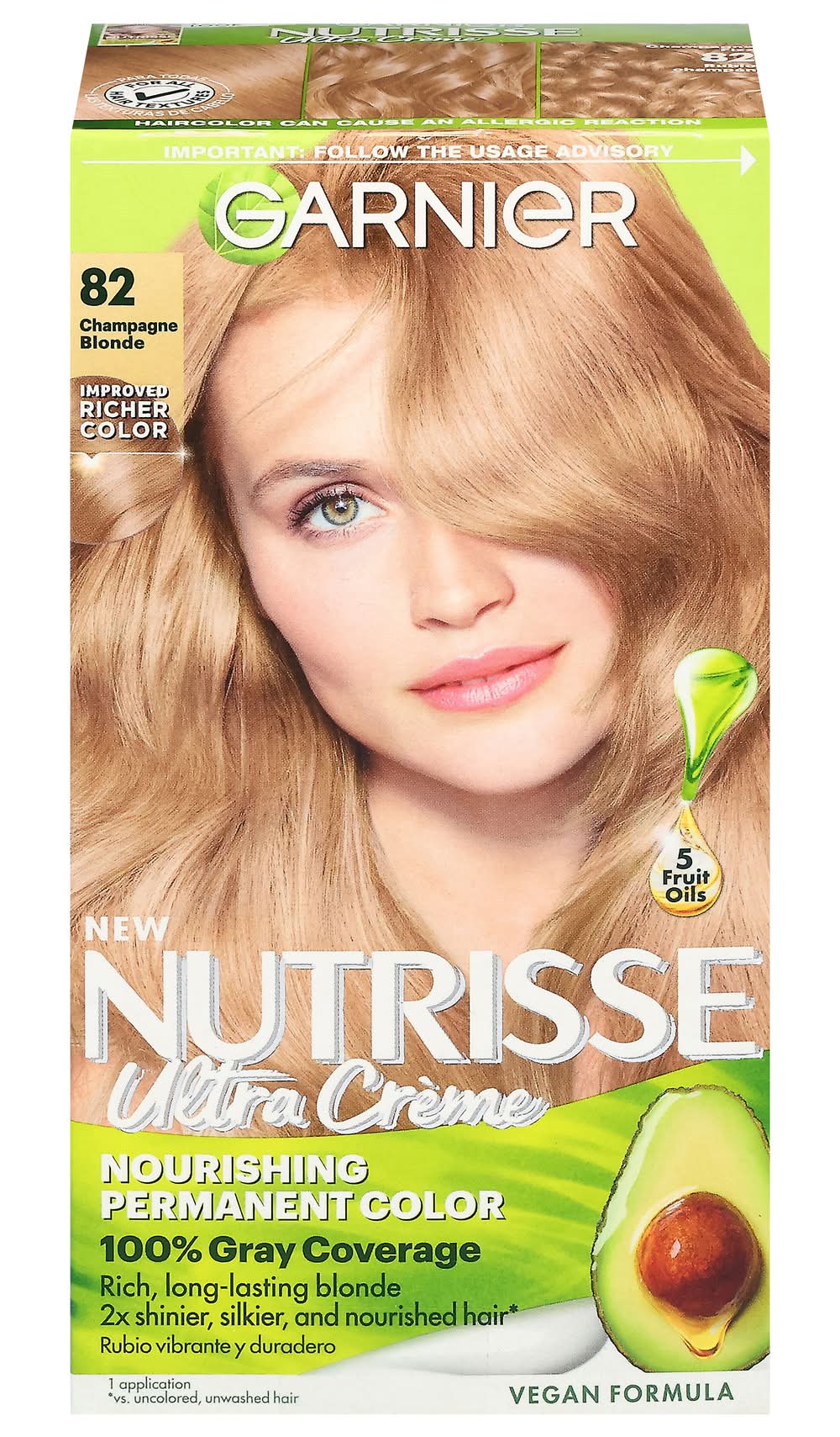 Nutrisse Nourishing Creme Hair Color, 82 Champagne Blonde (8 oz)