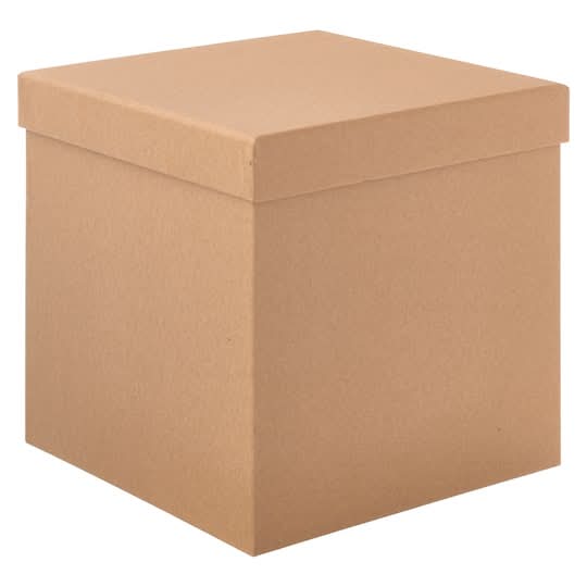 Celebrate It Large Kraft Gift Box, 7.68x7.68x7.4 in