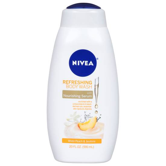 Nivea Refreshing White Peach and Jasmine Body Wash With Nourishing Serum