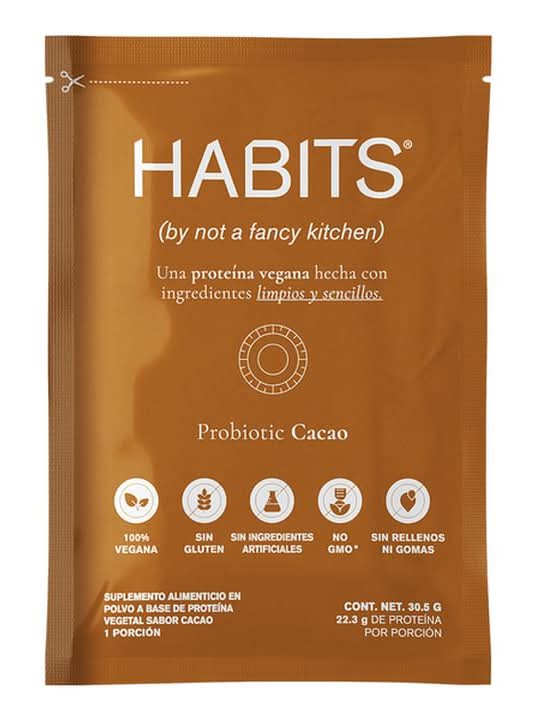 Habits · Sachet proteína vegetal probiotic cacao (30,5 g)