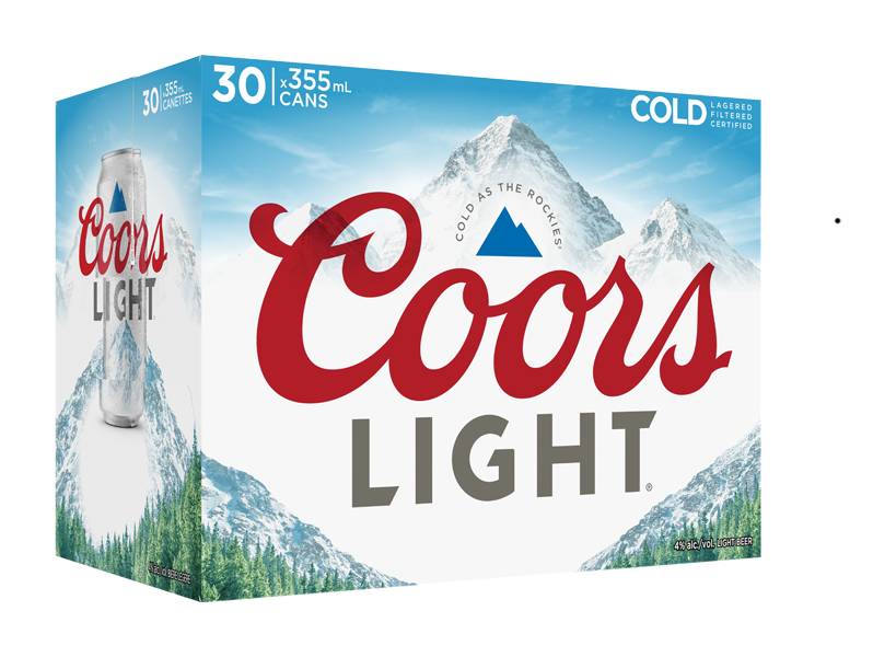 Coors Light Lager Beer (30 x 355 ml)