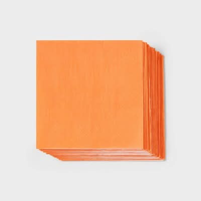 Spritz Disposable Beverage Napkins, Orange (30 ct)