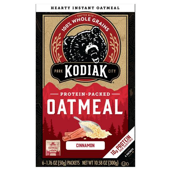 Kodiak 100% Whole Grains Protein-Packed Cinnamon Oatmeal (6 ct)