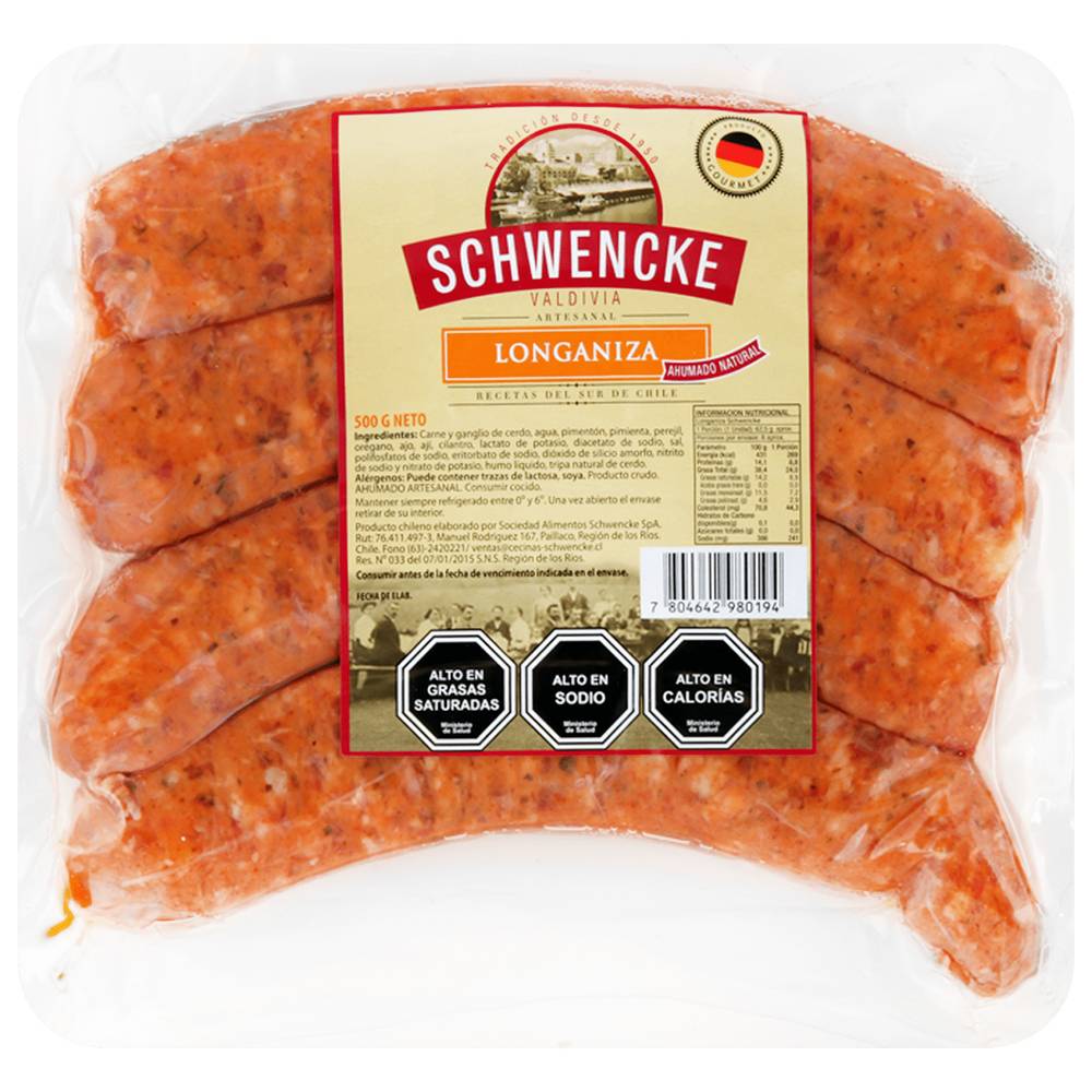 Schwencke · Longaniza artesanal (4 x 500 g)