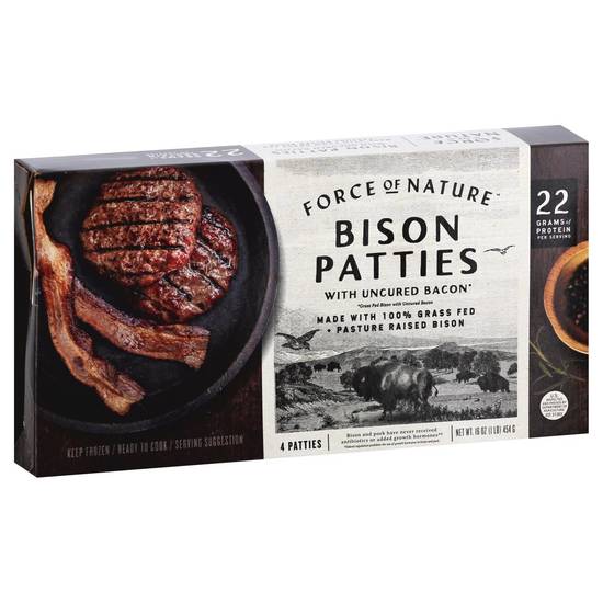 Bison Patties Force of Nature 4 ct