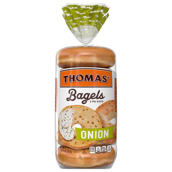 Thomas' Pre-Sliced Bagels (onion )