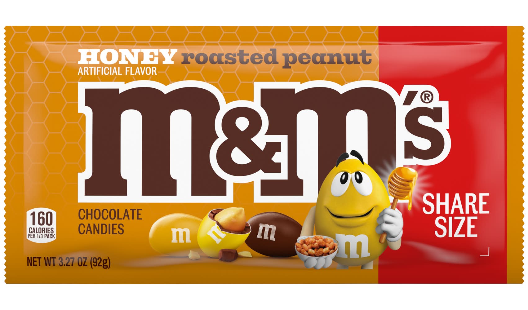 M&M's Chocolate Candies, Honey Roasted Peanut (3.27 oz)