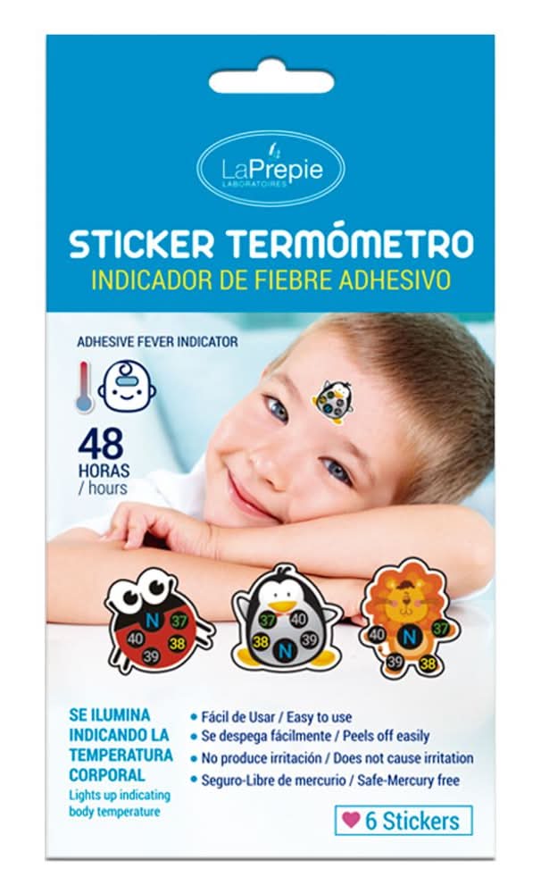 Sticker Termómetro Adhesivo Infantil 6Un