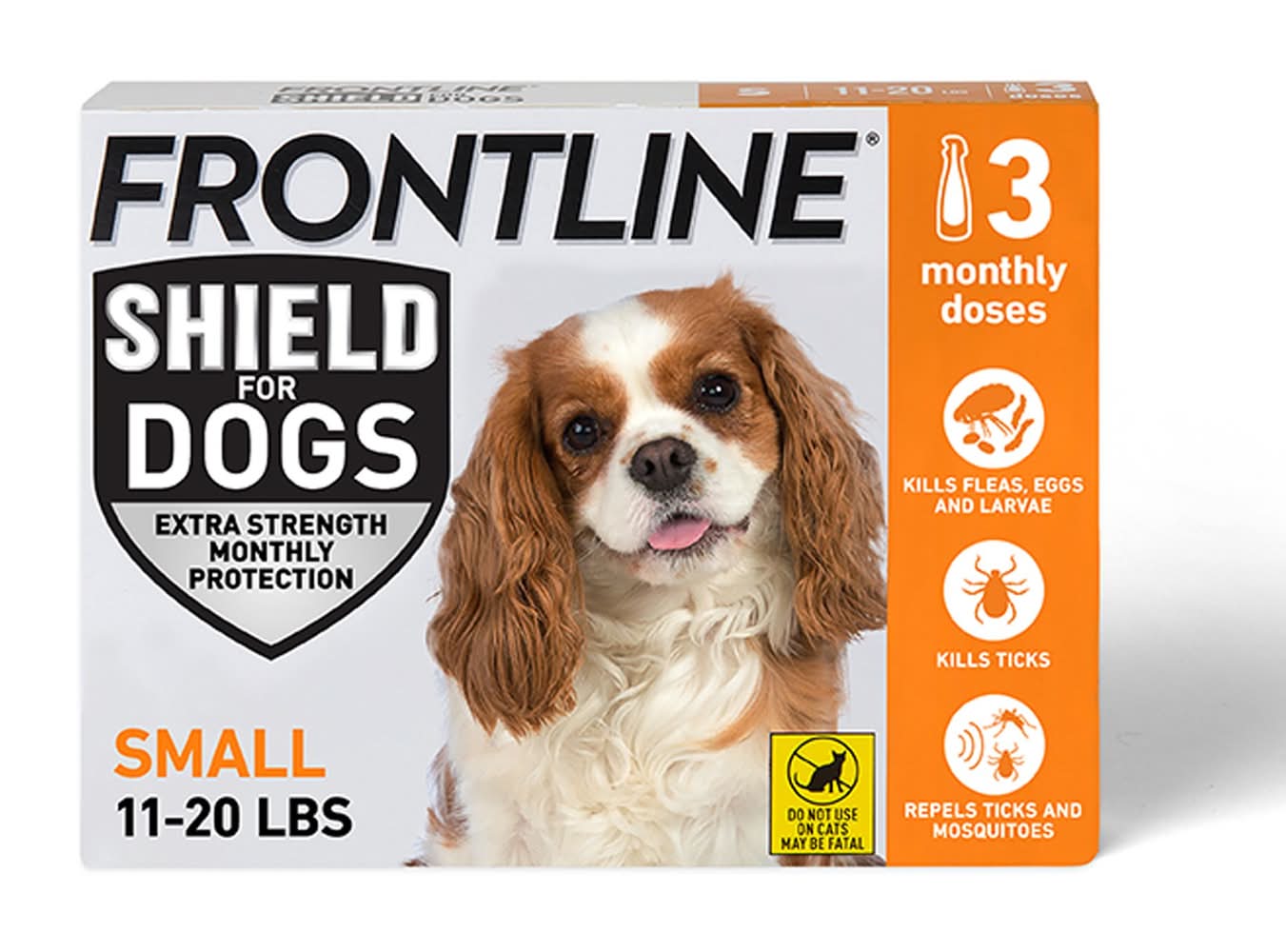 Frontline Shield Extra Strength Flea & Tick Spot Treatment for Small Dogs, 11-20 lbs